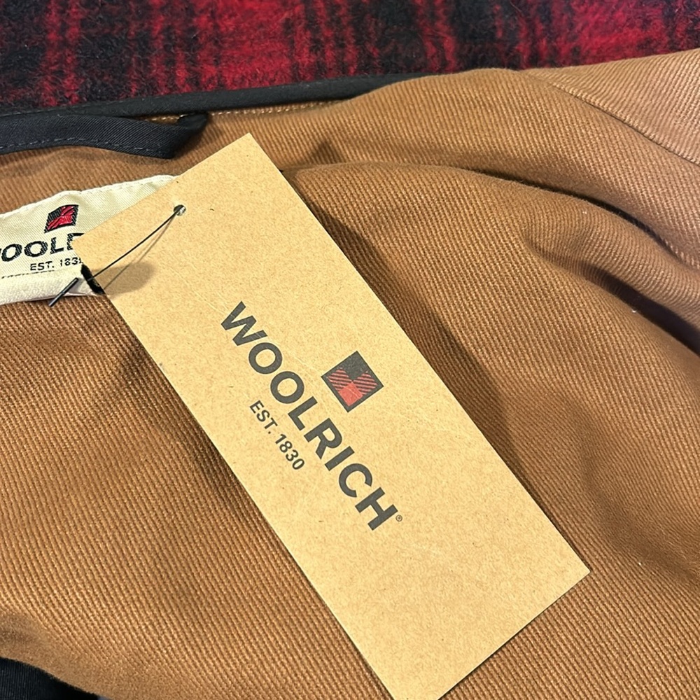 NWT WOOLRICH red black plaid jacket mens - Picture 9 of 10